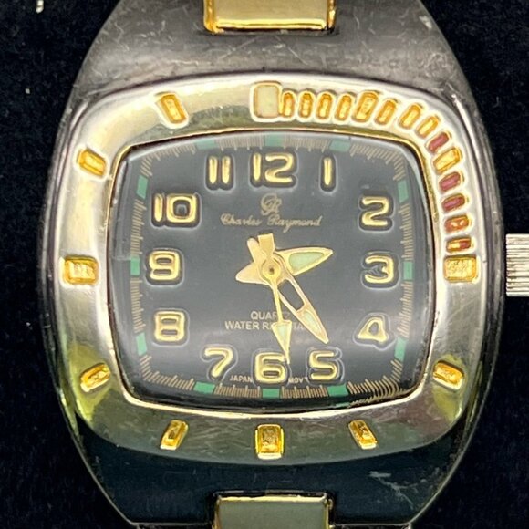 Working Charles Raymond Charcoal and Gold Square Ladies Watch - Picture 5 of 7